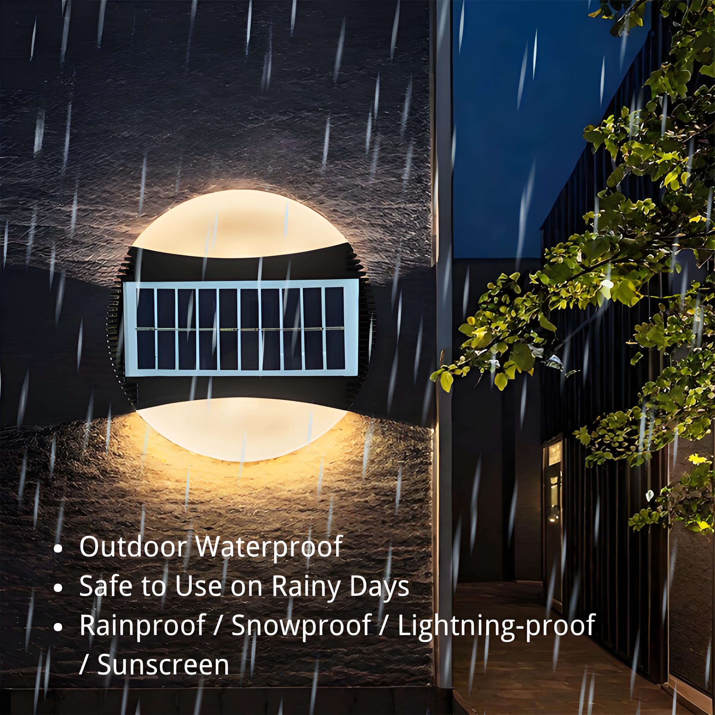 Solar Außenwandleuchte – Wasserdichte Garten- und Treppen-LED-Dekoleuchte