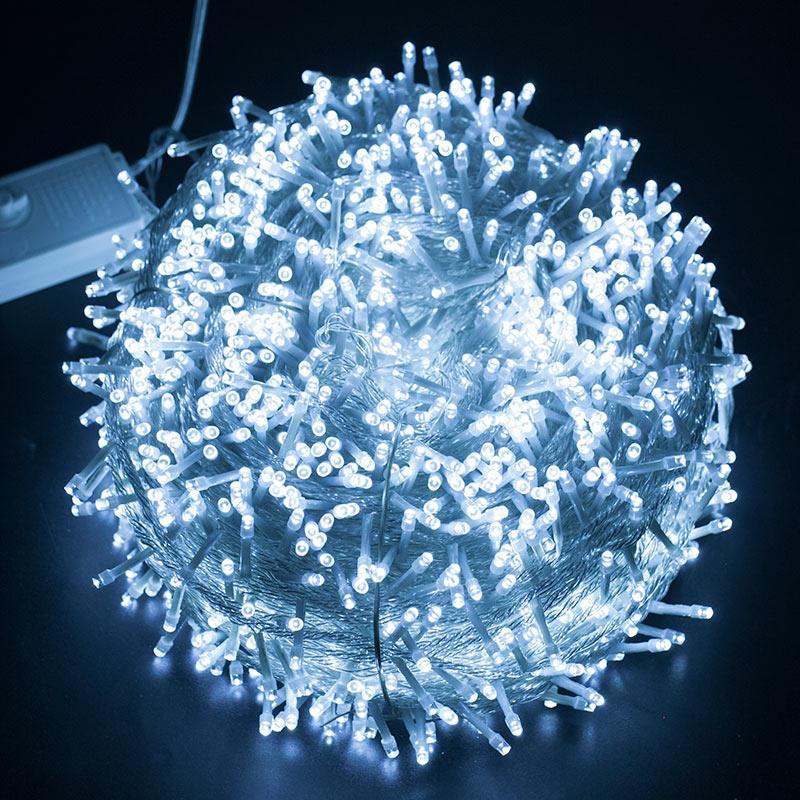 Quntis LED Plug-In Twinkling Starry String Lights – 164ft (50m) with 400 Lights for Outdoor Christmas & Holiday Decoration, Garden & Patio Lighting