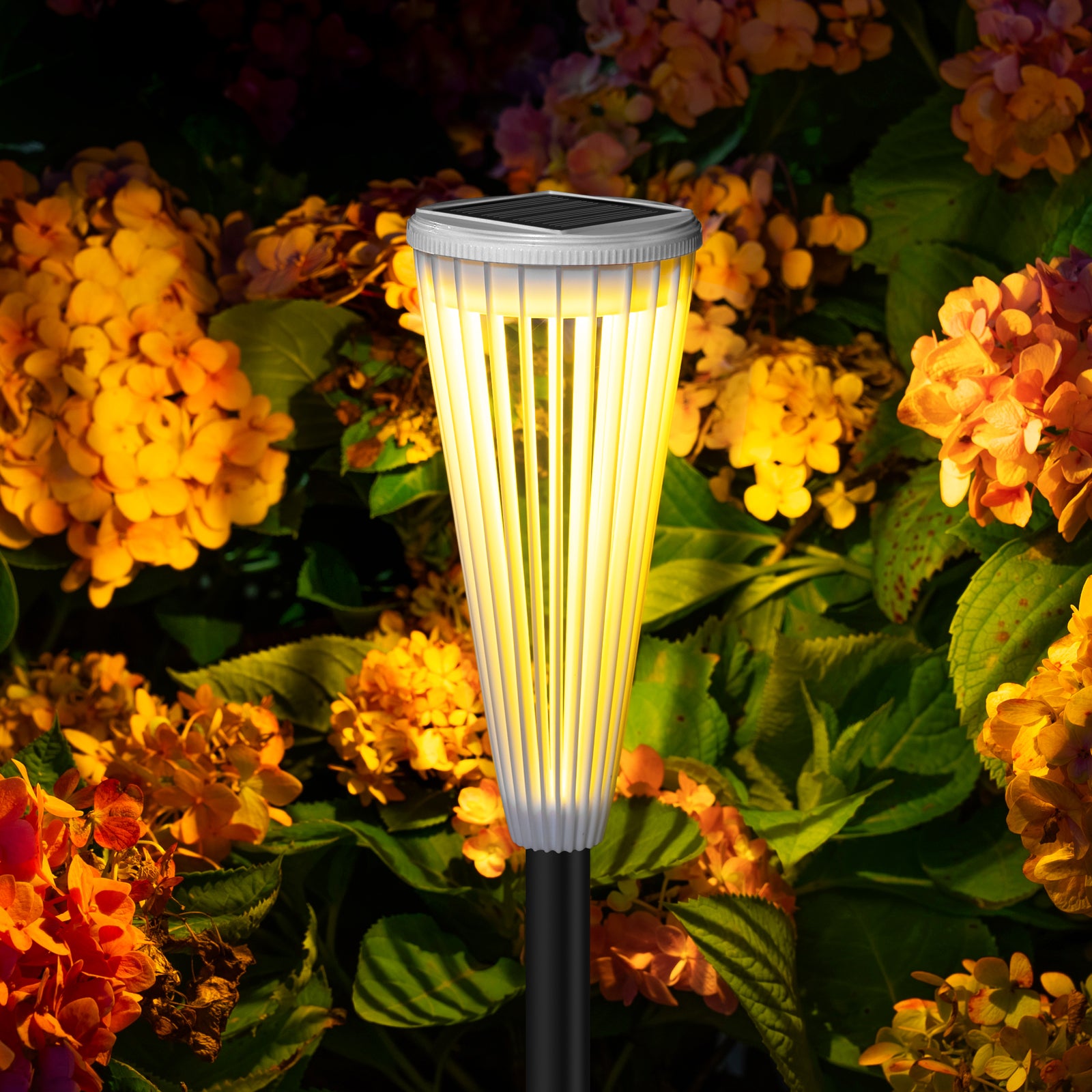Solar Hollow Garden Light – Outdoor Landscape Stake Lamp for Lawn & Yard Decor | Dual Light Modes: Warm White & Cool White