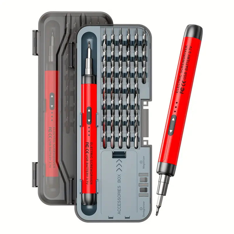 46-in-1 Precision Electric Screwdriver Set | Compact, Quiet, Rechargeable | High Torque & Long Battery Life for Home Repairs