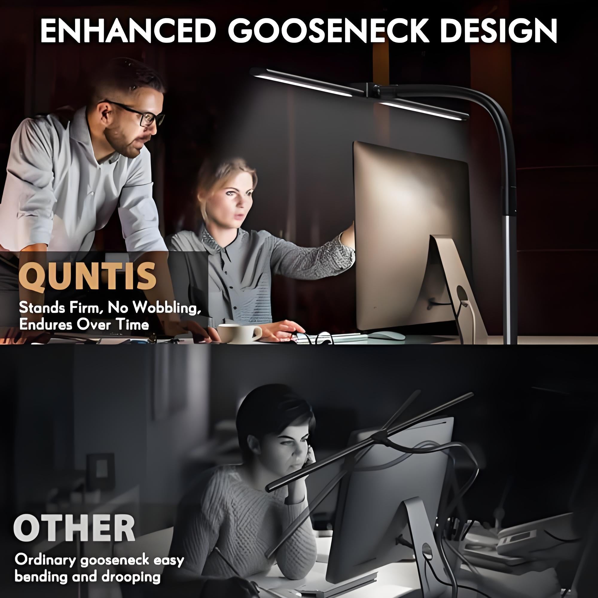 LED Bildschirm Linear Schreibtisch Fold Pro, Doppelkopf Architekten Schreibtischlampe mit Klemme (30,7 Zoll)