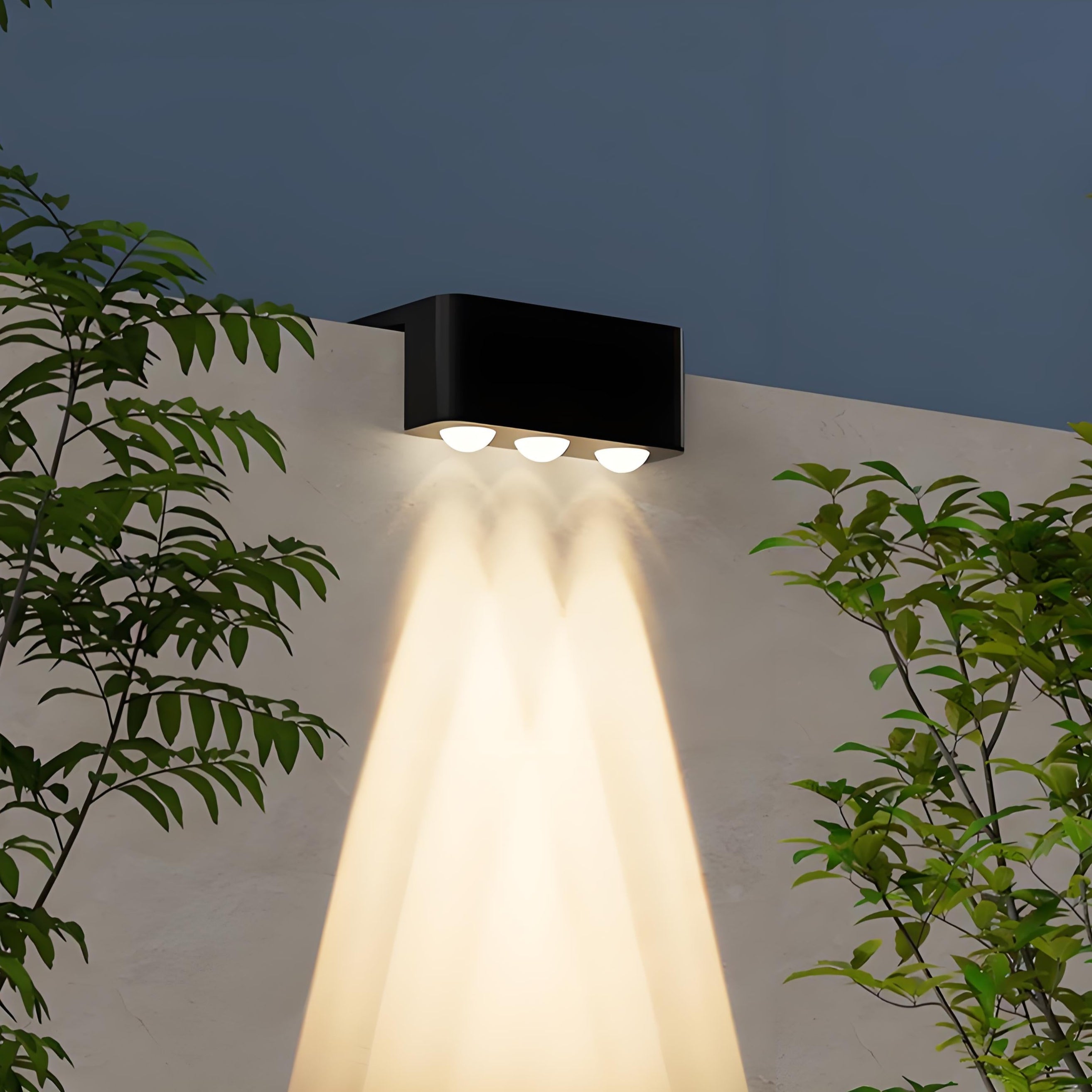 Solar Outdoor LED Wall Lights Waterproof Step Lights Fence Decorative Wall Washer Lights for Patio, Garden, Pathway, and Railing Ambience