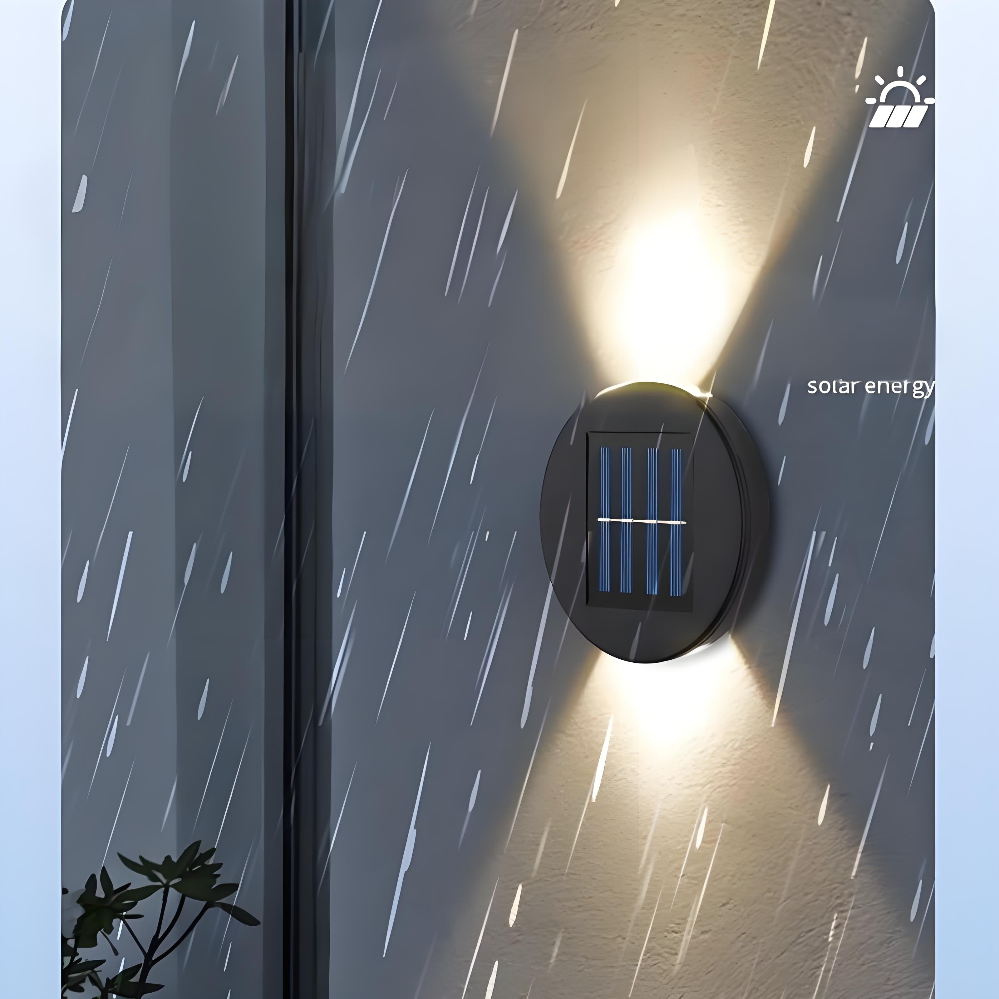 New Solar Wall Light – Waterproof 4-Sided Outdoor LED Garden & Courtyard Night Lamp, Yard Security Lighting, Patio & Pathway Solar Wall Lamp