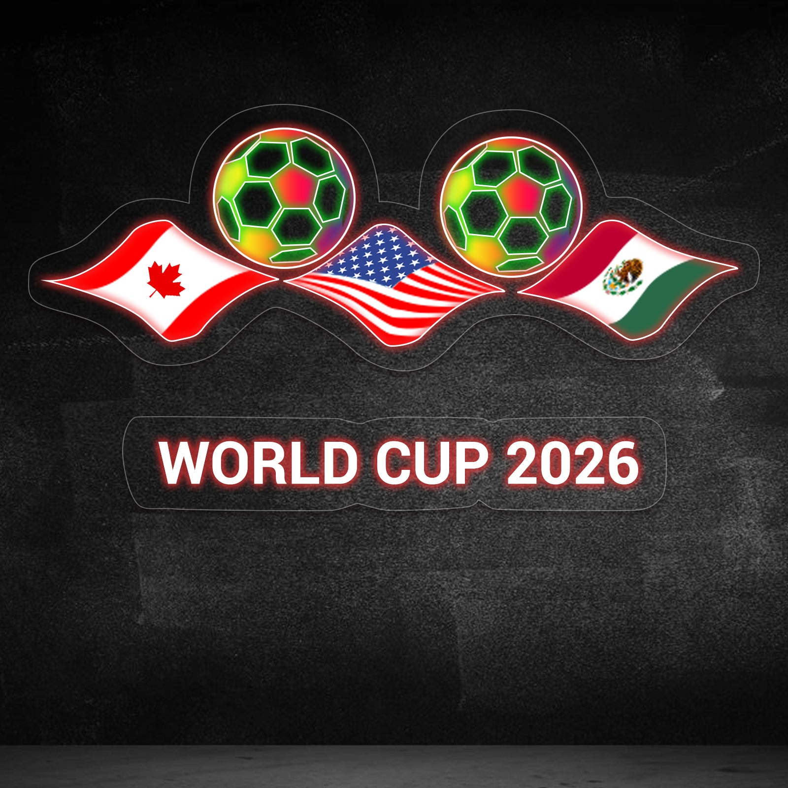 2026 World Cup LED Neon Sign - Light Up The Pitch For Your Ultimate Sanctuary