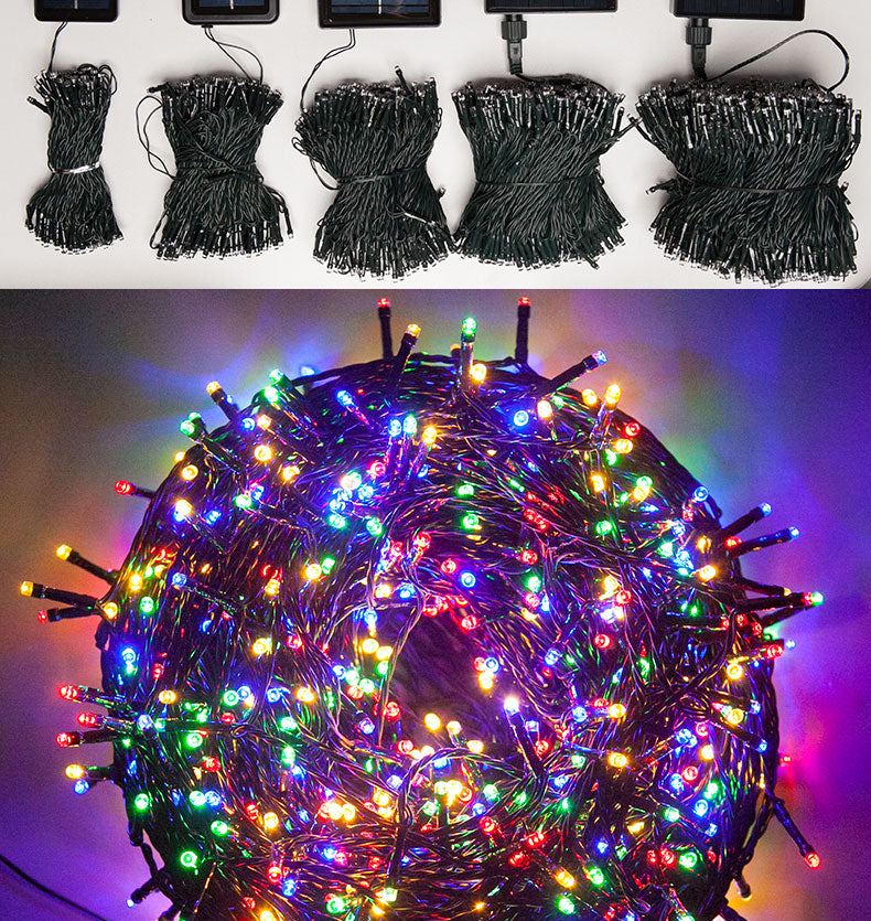 Quntis LED Plug-In Twinkling Starry String Lights – 164ft (50m) with 400 Lights for Outdoor Christmas & Holiday Decoration, Garden & Patio Lighting