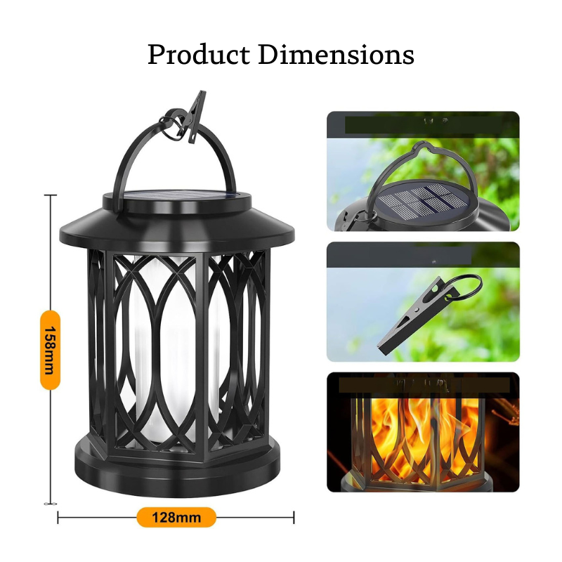 3-in-1 Solar Flame Lantern – Outdoor Hanging,Ground Stake & Camping Light,Waterproof Flickering Torch for Garden, Patio, Pathway