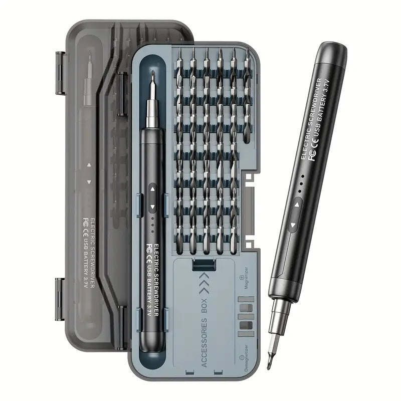 46-in-1 Precision Electric Screwdriver Set | Compact, Quiet, Rechargeable | High Torque & Long Battery Life for Home Repairs