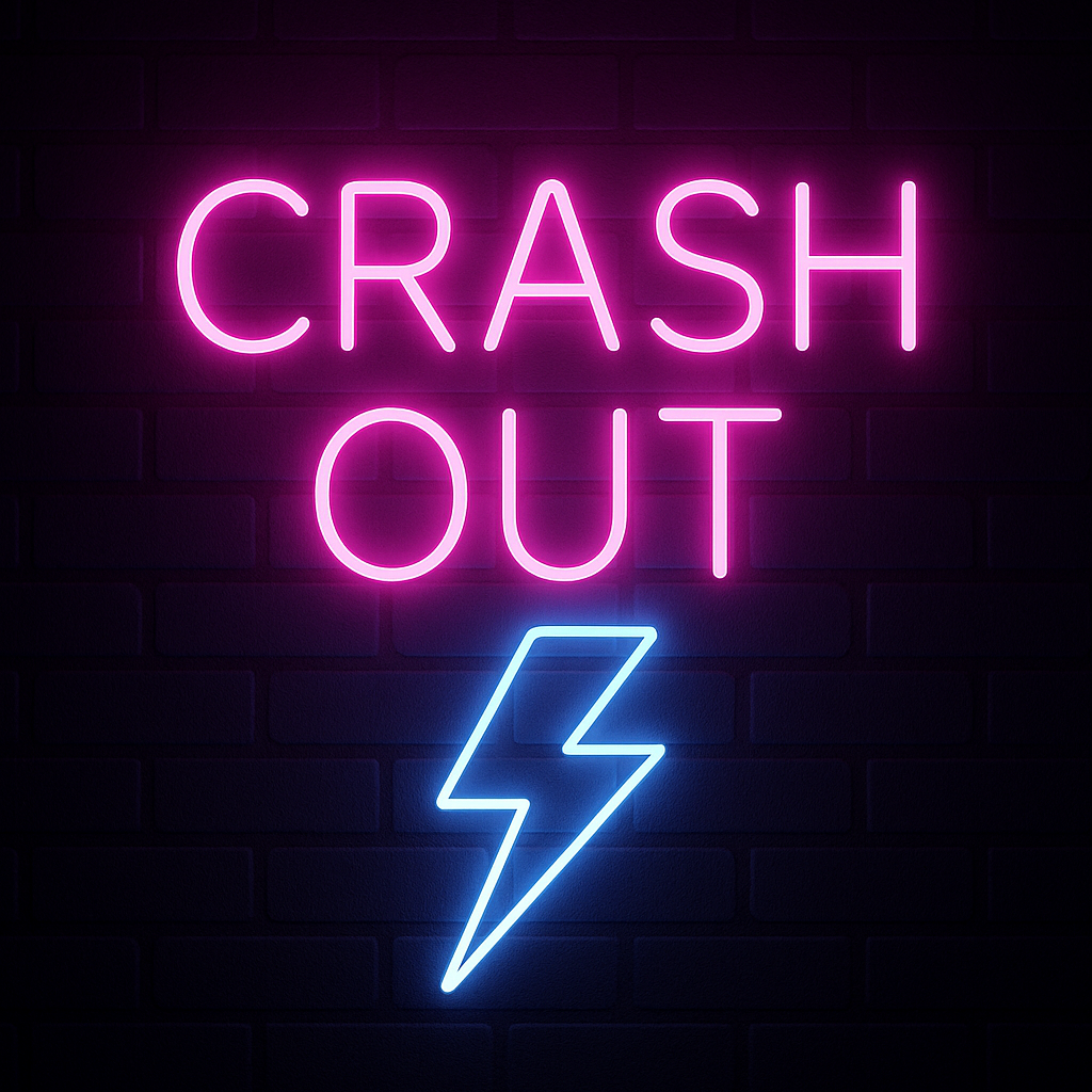 Crash Out Neon Sign – Aesthetic Wall Light for Bedroom & Party Vibes