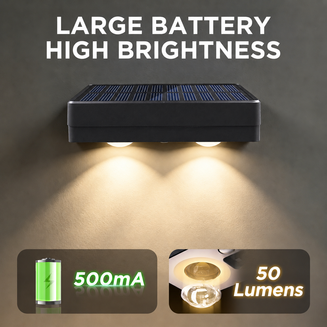 Solarzaunlichter mit 12 Modi RGB-Farbglanz LED Solarlichter für den Außenbereich wasserdicht, Solarlichter für Terrasse, Garten, Deck, Zaun