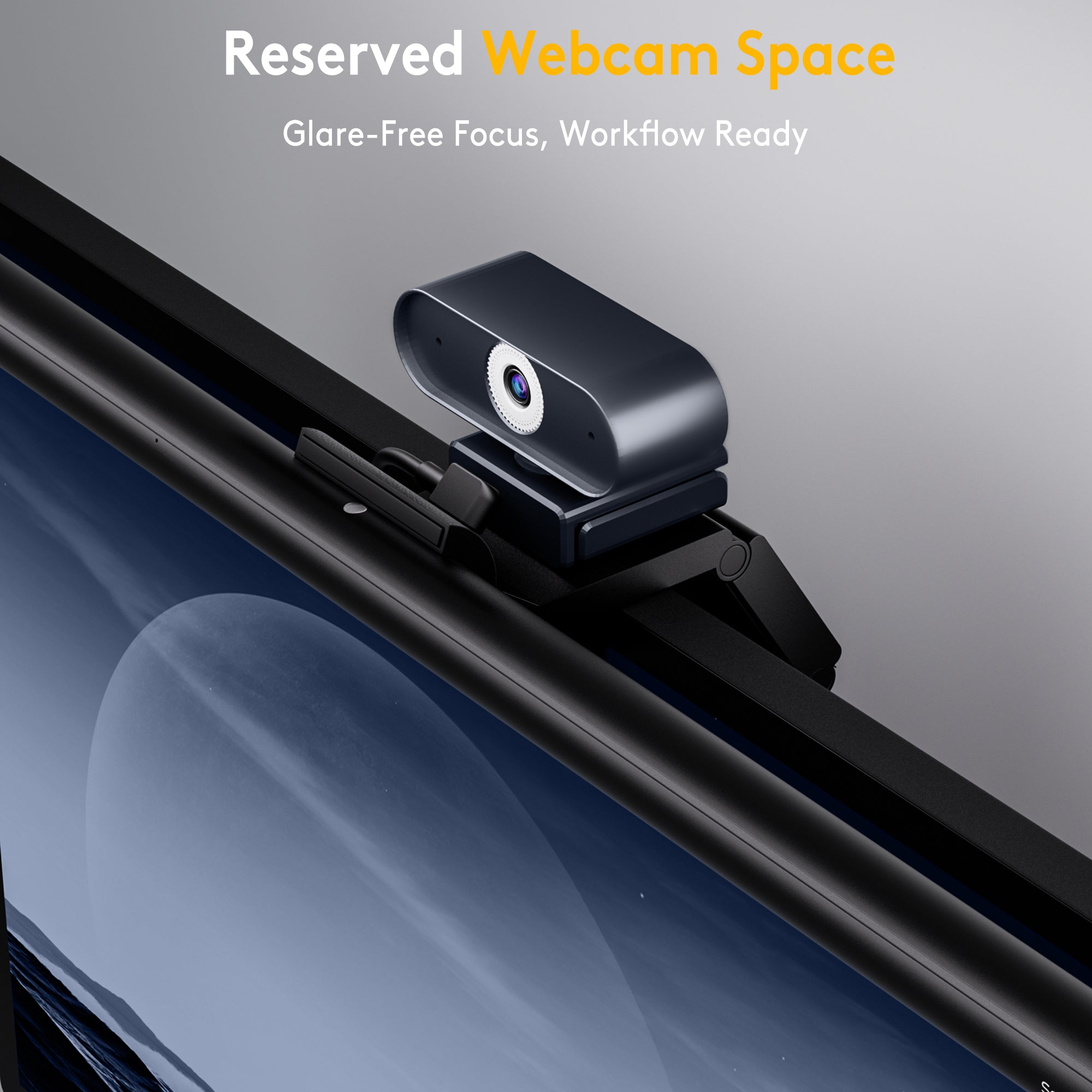 Quntis ScreenLinear Radar Pro+ Monitor Light Bar with Remote – 20.1" Asymmetric LED Screen Light, Motion Sensor, Remote Touch Control, High-CRI Eye-Care Illumination, Stepless Dimming, Grey