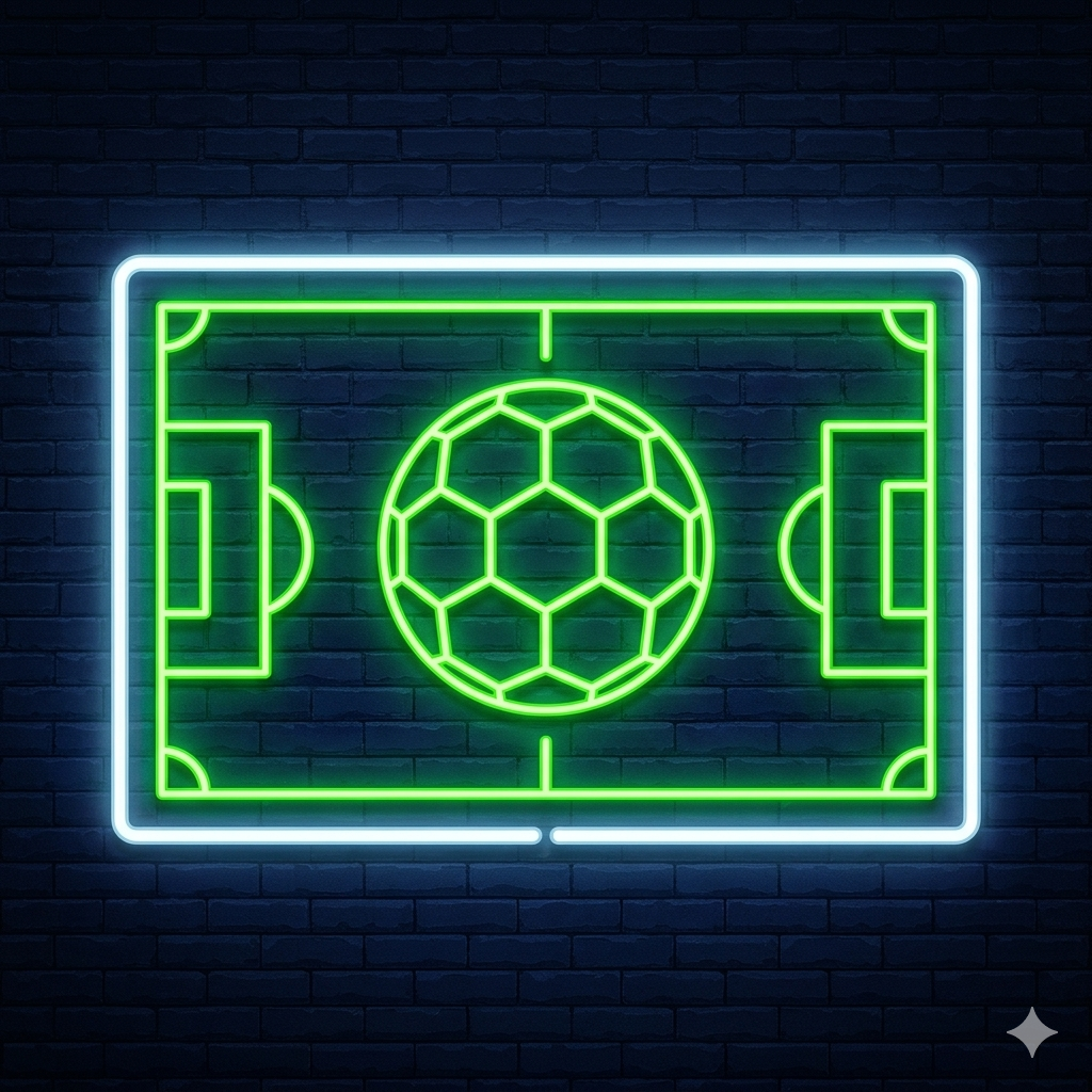 Football Pitch Neon Sign Led Soccer Field Light For 2026 World Cup Fan Cave Plug In Wall Decor