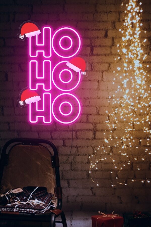 Quntis “Ho Ho Ho” Christmas Neon Sign — Warm Festive LED Light for Holiday Home & Party Decoration