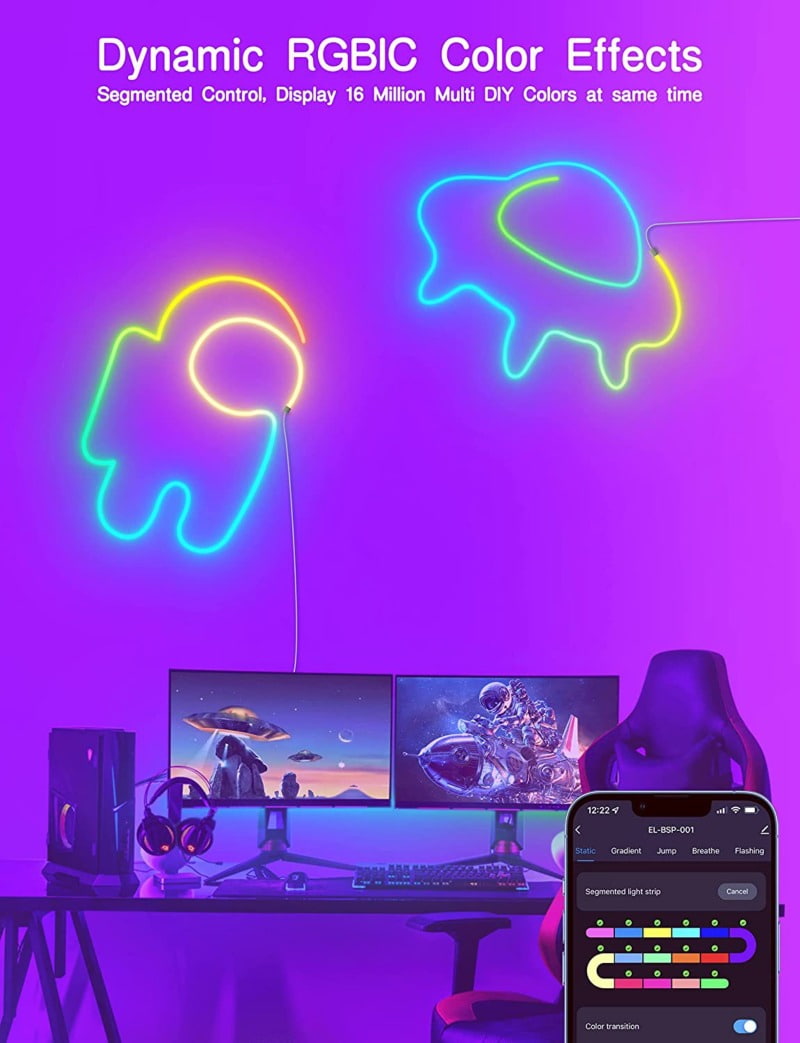 RGB LED Wall Light&Neon Rope Lights,WL004 - Quntis