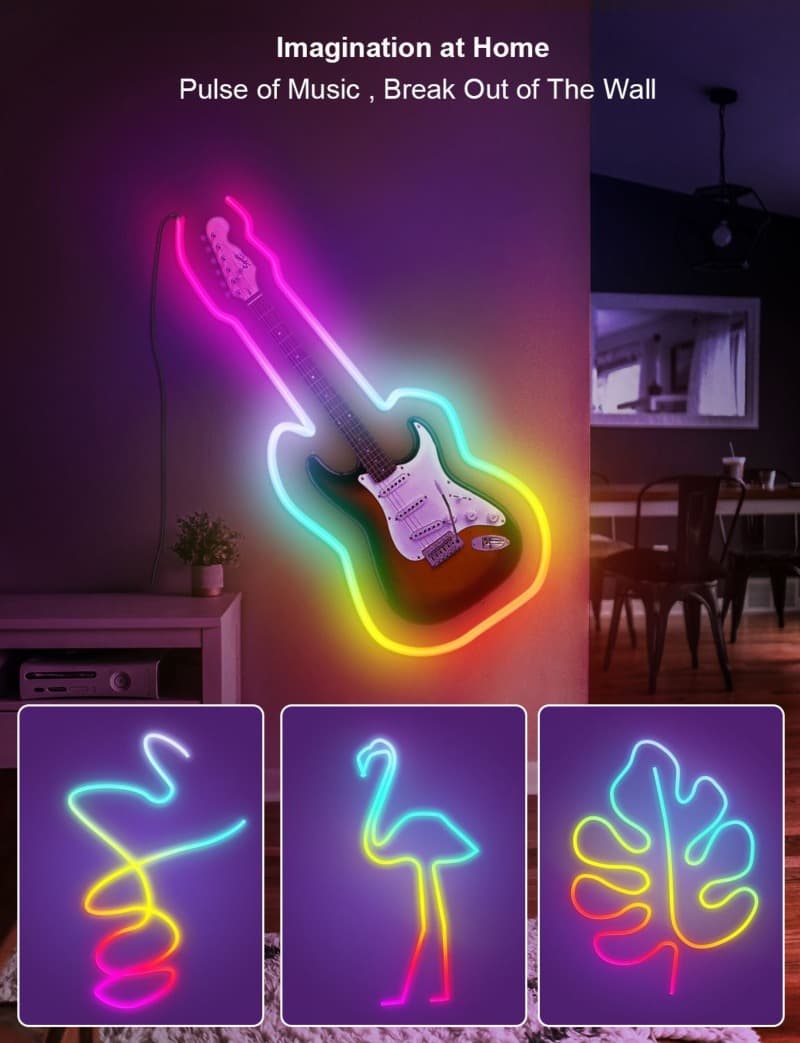 RGB LED Wall Light&Neon Rope Lights,WL004 - Quntis