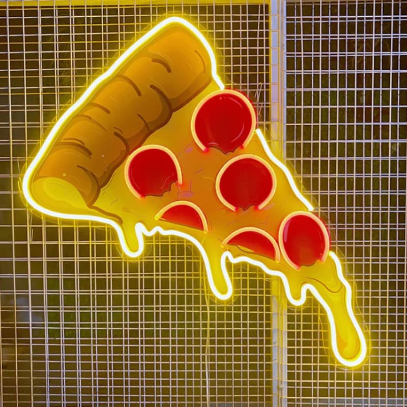 Panneau Néon Pizza, Lumière LED Pizza, Décor de Restaurant Pizza, Panneau Néon de Magasin de Pizza, Décor de Mur de Cuisine