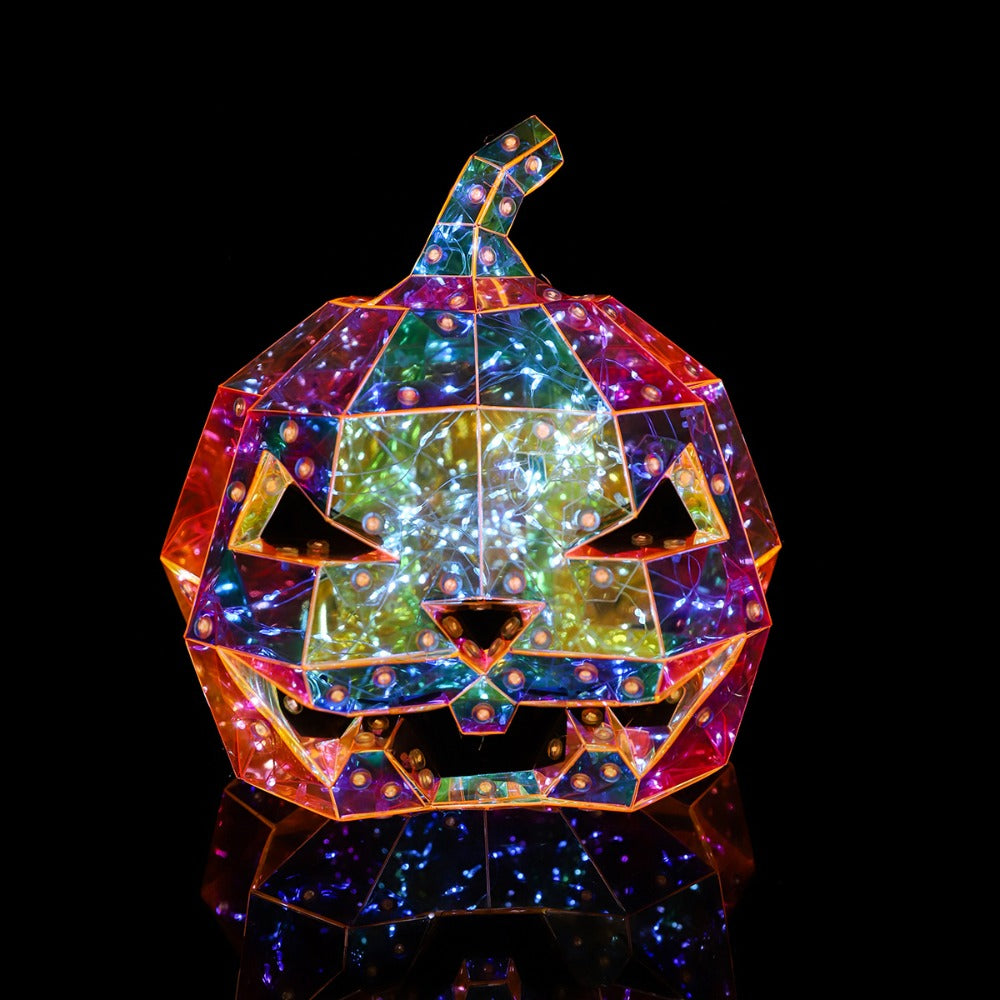 Colorful Glowing Pumpkin Light, Multicolored LED Jack-o'-Lantern, Indoor and Outdoor Halloween Decor, LED Halloween Pumpkin, Festive Haunted House Decoration, Halloween Party Lighting