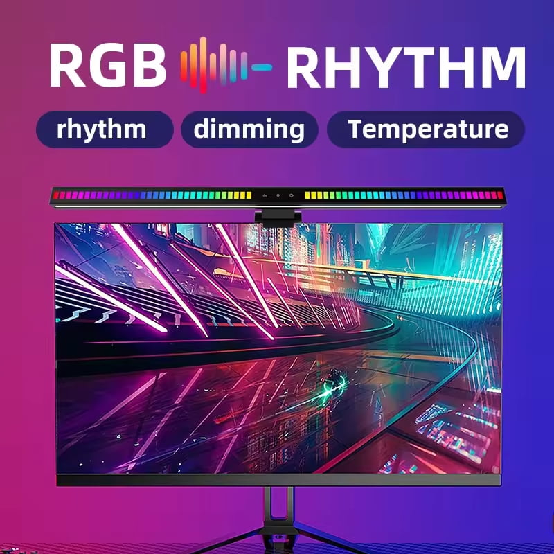 16.54In RGB lighting sync sound voice music computer gaming ambient monitor light bar screen lamp for computer screen office
