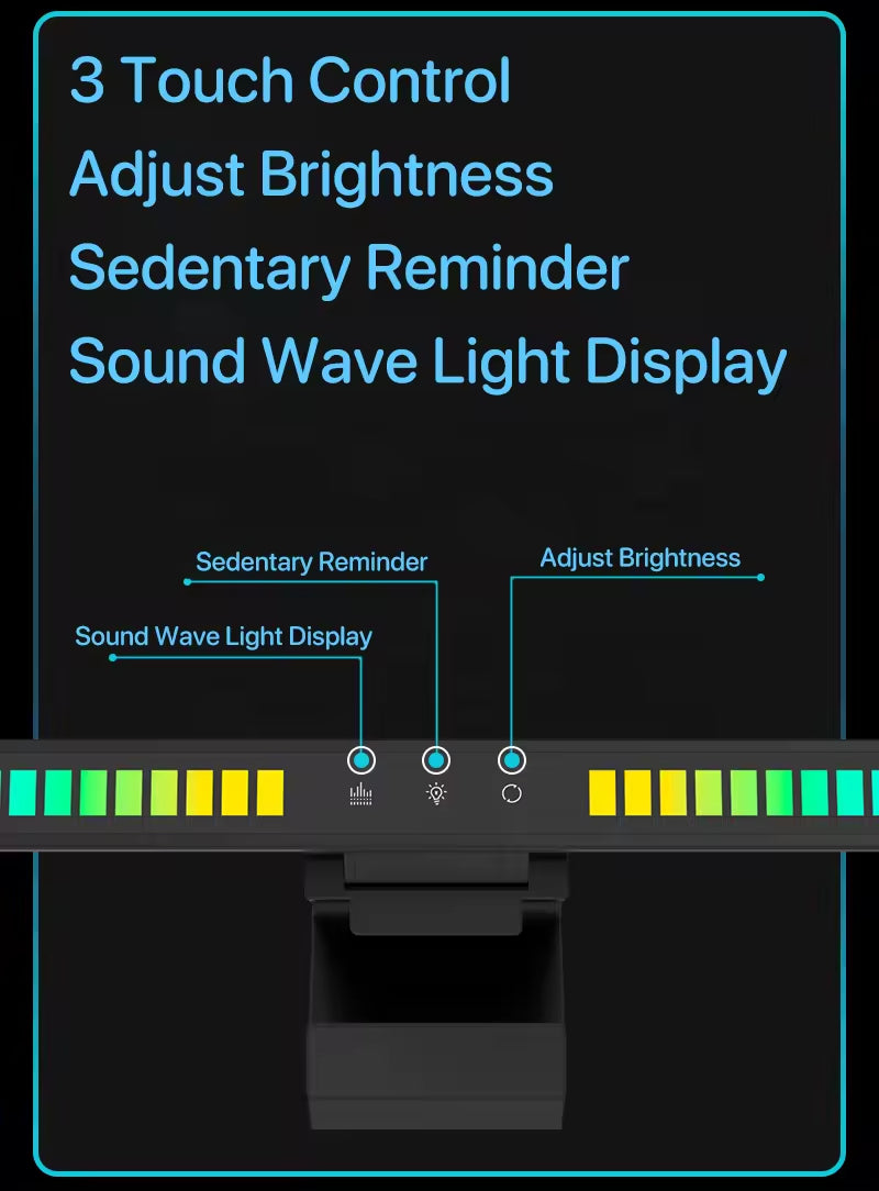 16.54In RGB lighting sync sound voice music computer gaming ambient monitor light bar screen lamp for computer screen office