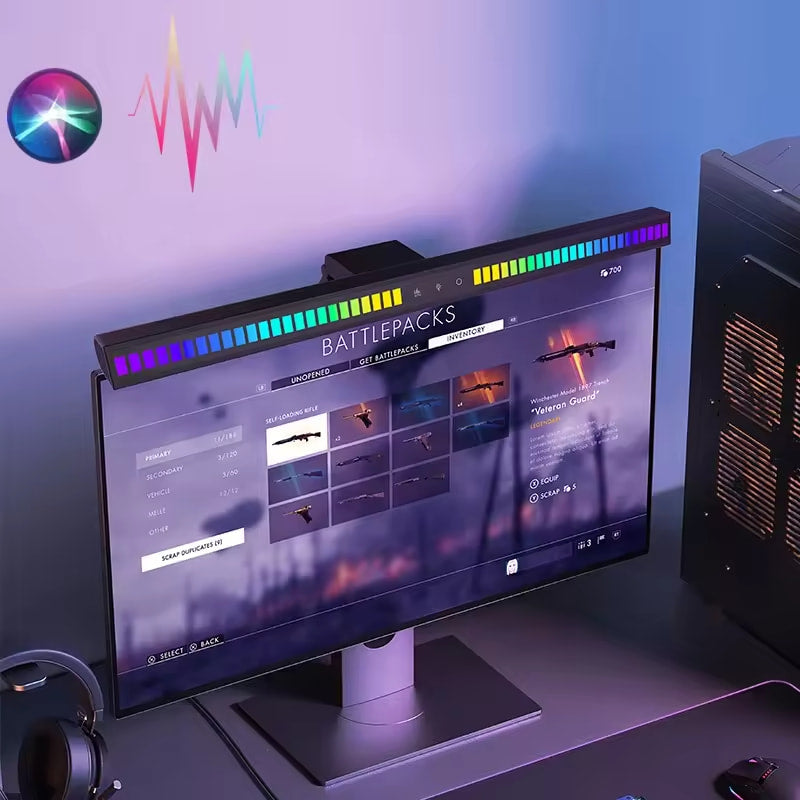 16.54In RGB lighting sync sound voice music computer gaming ambient monitor light bar screen lamp for computer screen office