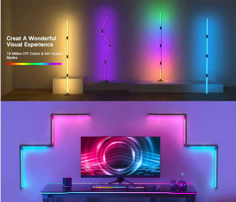 RGB LED Floor Lamp, F002 - Quntis