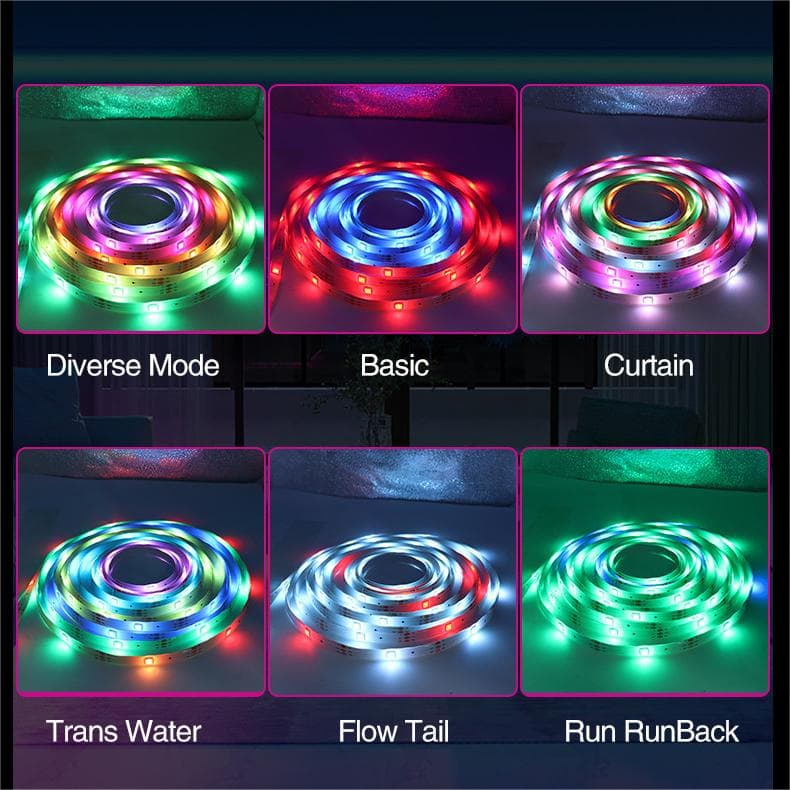 Music Sync RGBIC LED Strip Lights – Color Changing LED Lights for Bedroom & Indoor Decor