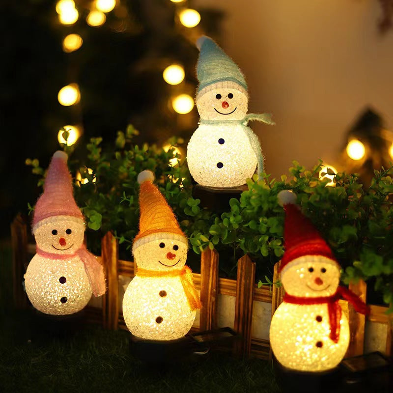 5-Pack Outdoor Solar Christmas Lights, Waterproof Snowman Garden Decorations, Holiday Yard Stakes, Festive LED Lights That Won't Melt, Solar-Powered Xmas Decorations