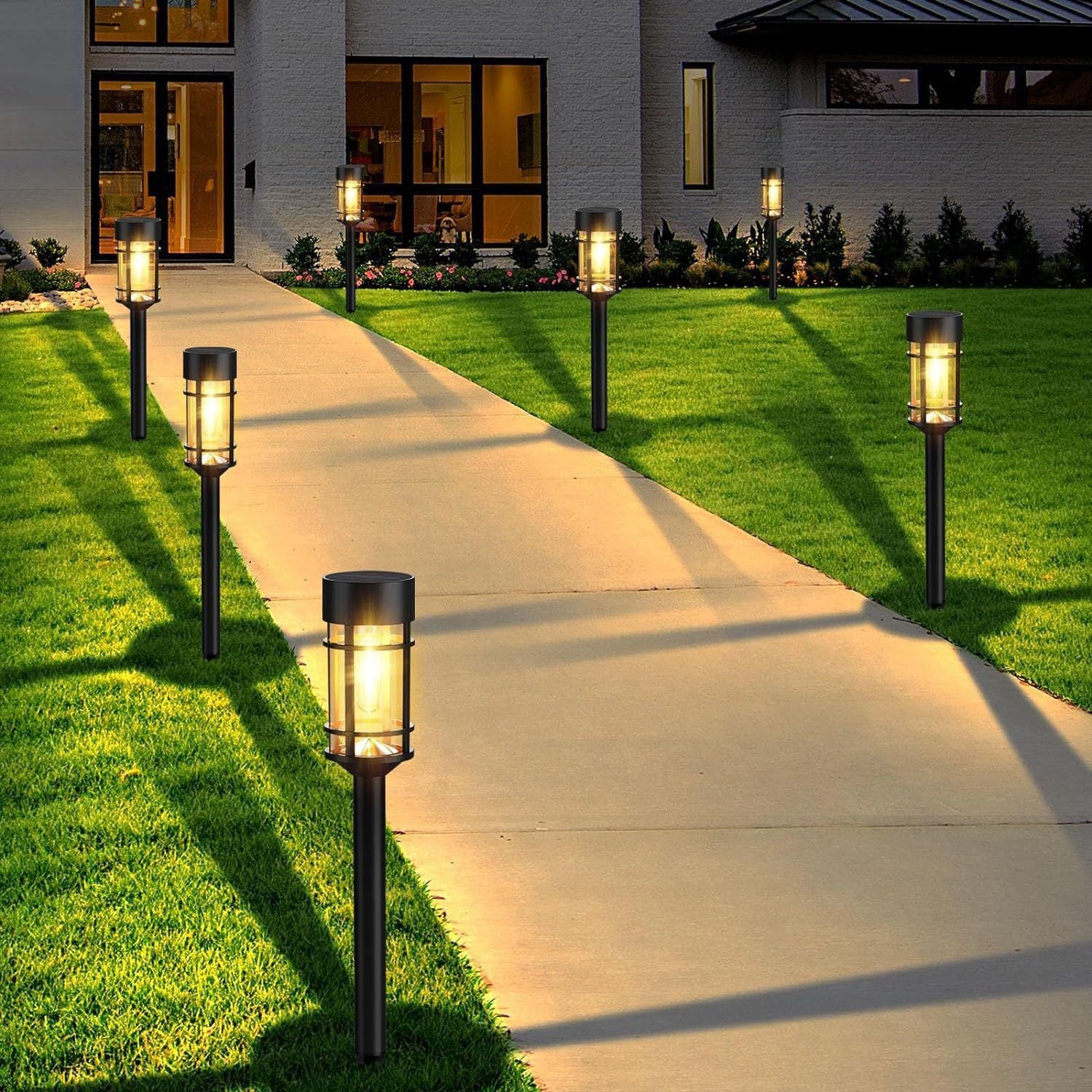 Solar Filament Outdoor Pathway Lights, Waterproof Lawn & Garden Landscape Lighting