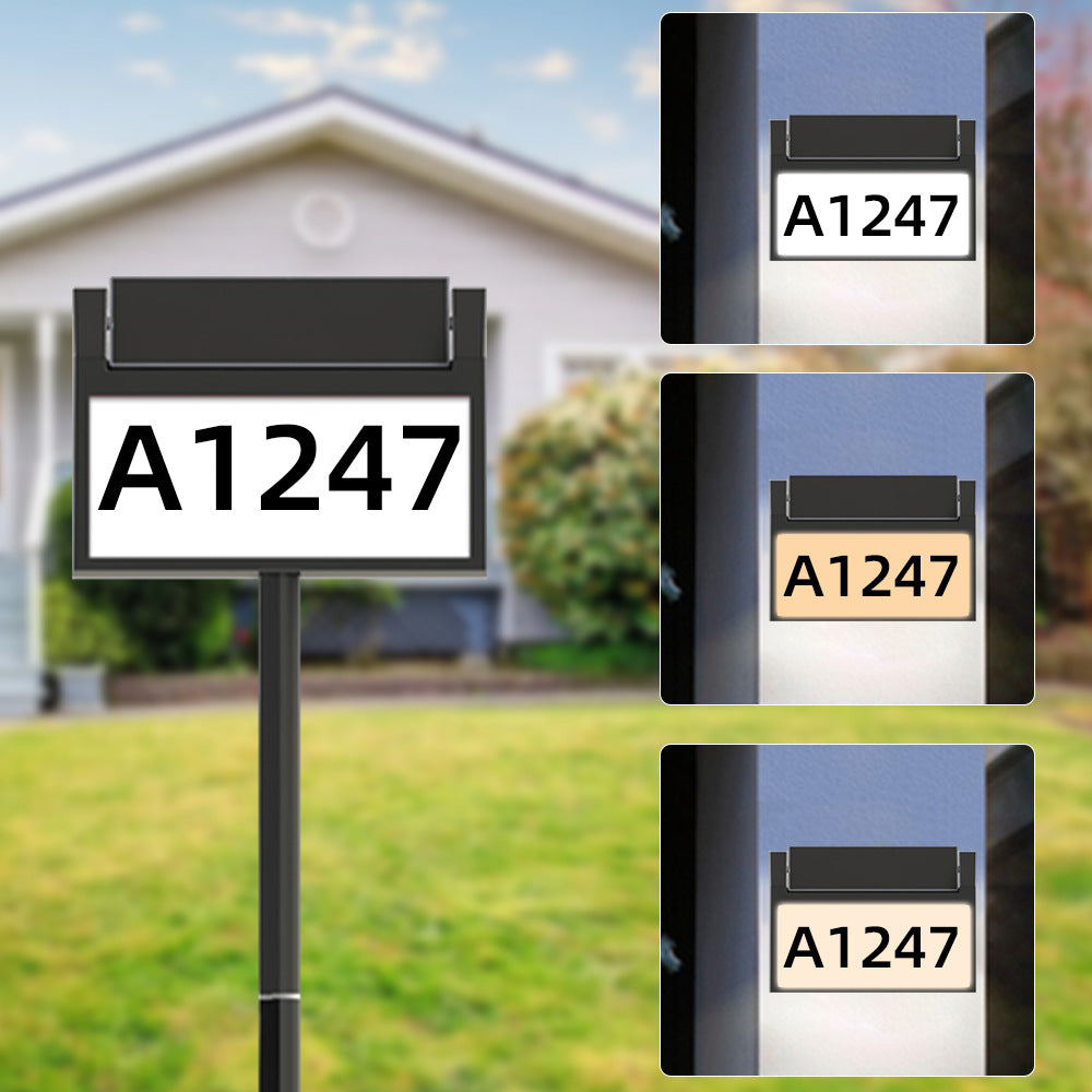 Solar address numbers with light, solar House Numbers, Solar Powered Address Sign Waterproof