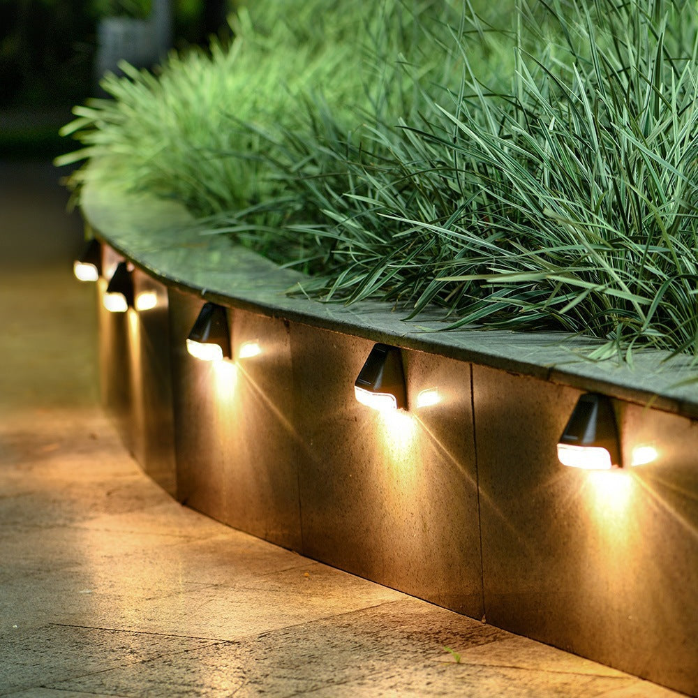 Warm White Waterproof Solar Step Lights for Outdoor Stairs