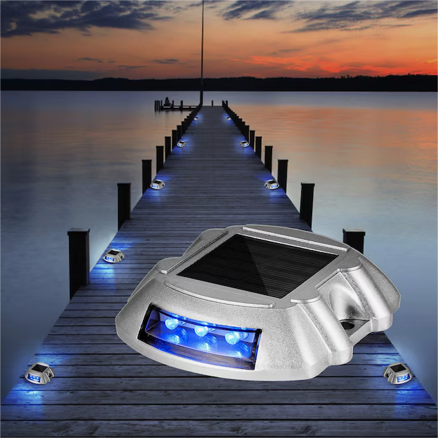 Solar Driveway Lights IP68 600mAh Large Battery Waterproof White 2 Pack