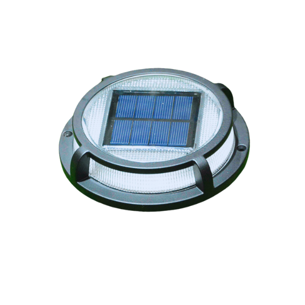 (4 Pack) Solar Ground Lights, 4-Sided LED Landscape Lights Outdoor, Waterproof Garden Lights, Yard Pathway Lighting, Solar Wall Corner Lights