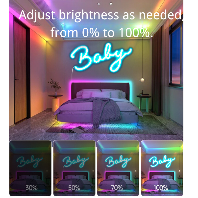 Tira de luz neón dinámica RGBIC 5V Bluetooth para música - 2m, 3m, 5m personalización de forma DIY, perfecta para la decoración de la sala de juegos