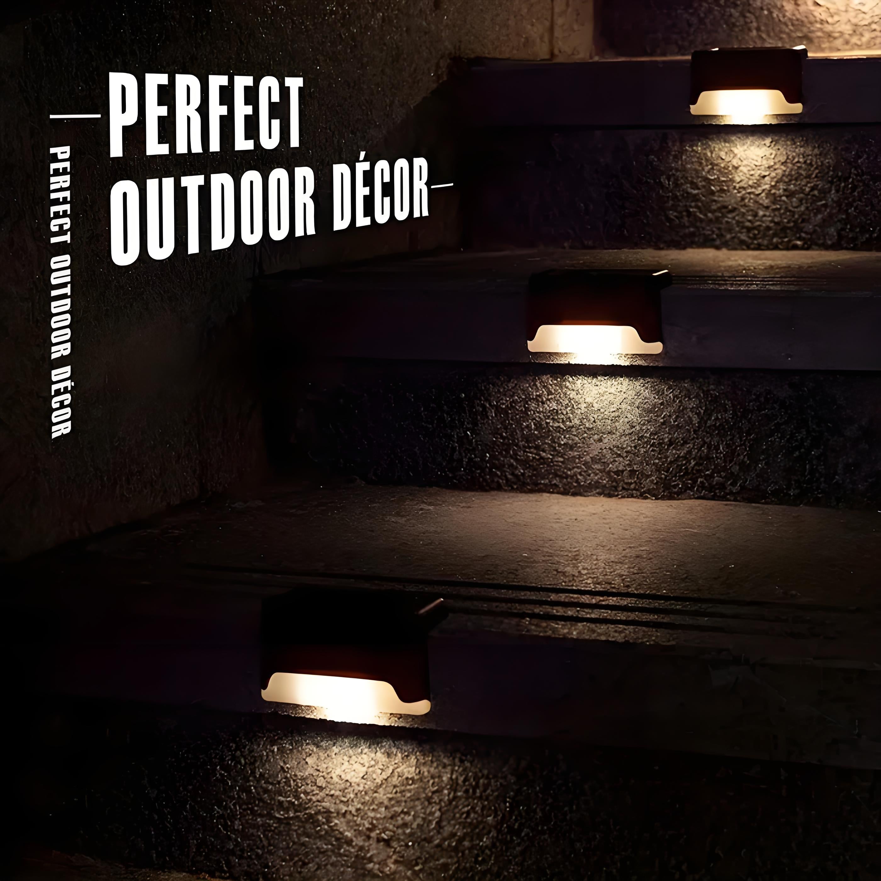 Waterproof Solar Step Lights for Garden, Staircase, Balcony & Fence | Outdoor Landscape LED Lighting
