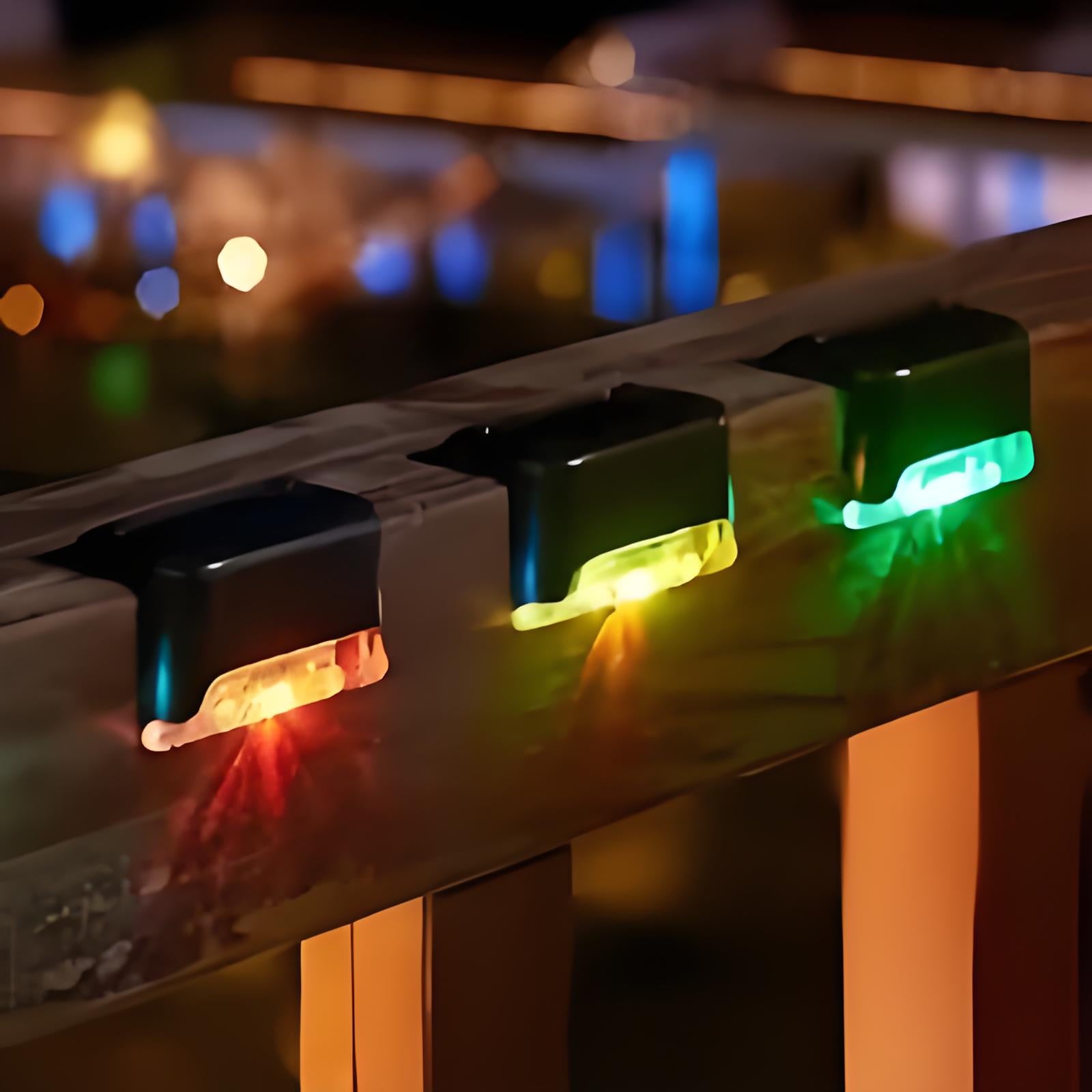 Waterproof Solar Step Lights for Garden, Staircase, Balcony & Fence | Outdoor Landscape LED Lighting
