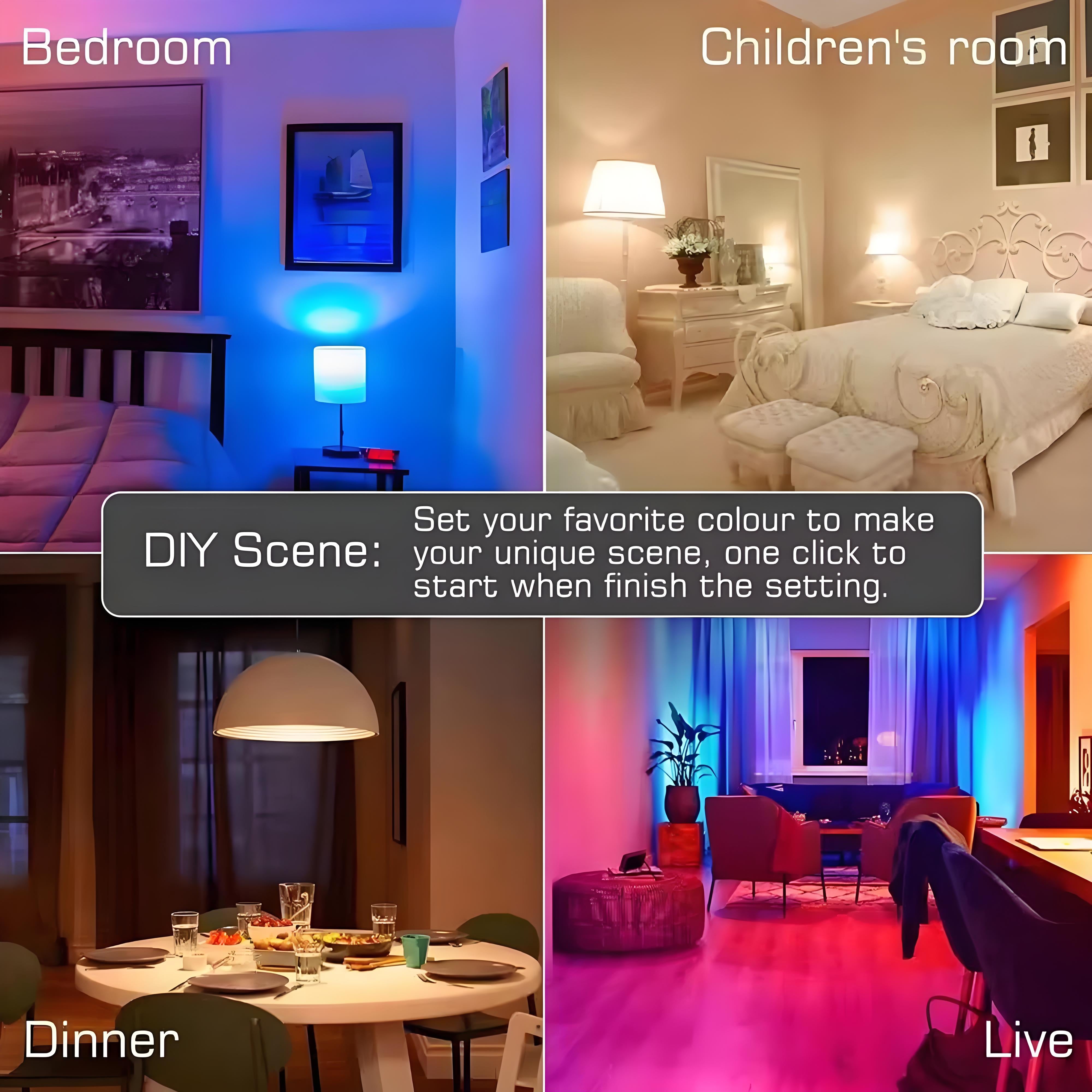 E27 RGB LED Bulb (1Pack)– Color-Changing Smart Light with Remote, Energy-Saving Ambient Globe Lamp (Plastic & Aluminum Housing)