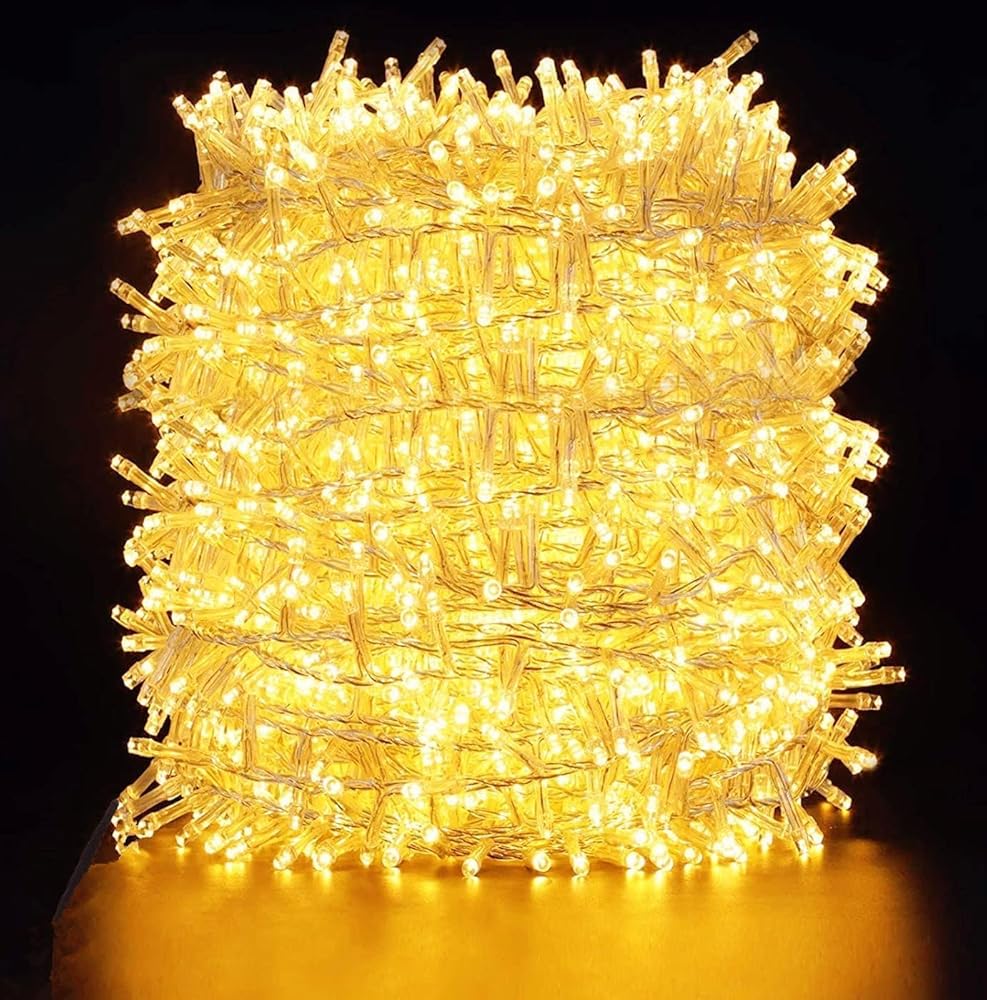 Quntis 100M 500 LED wasserdichte Outdoor-Weihnachtslichterkette – warm
