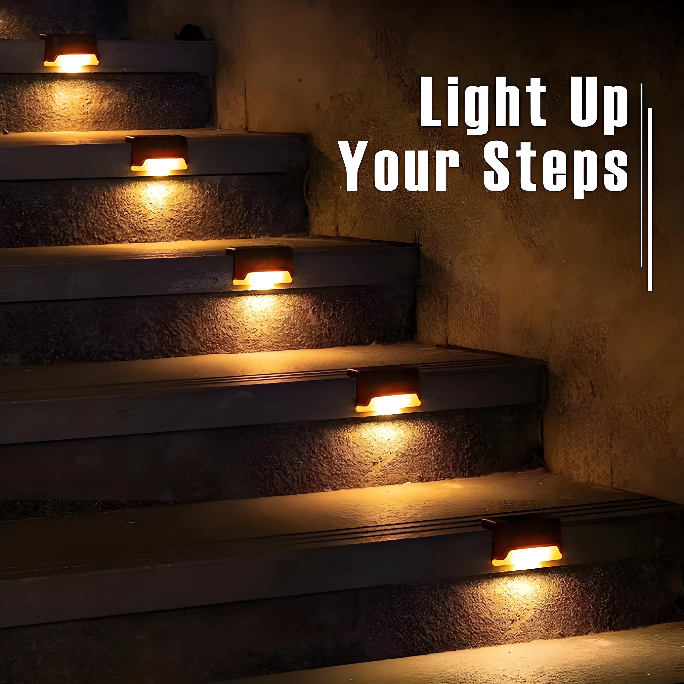 Waterproof Solar Step Lights for Garden, Staircase, Balcony & Fence | Outdoor Landscape LED Lighting