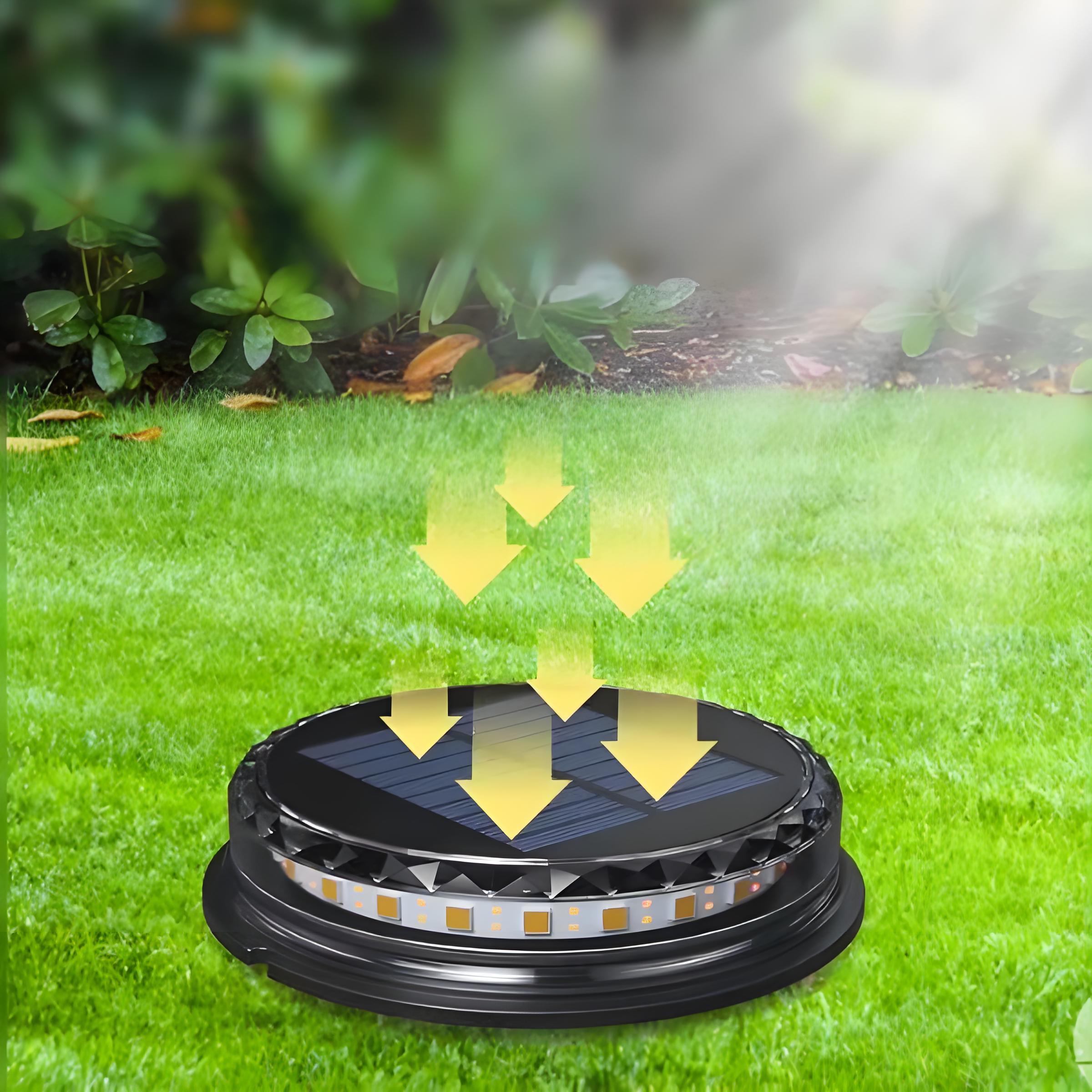 أضواء حديقة شمسية خارجية ¨C أضواء مناظر طبيعية LED، أضواء أرضية تعمل بالطاقة الشمسية لتزيين الفناء والعشب
