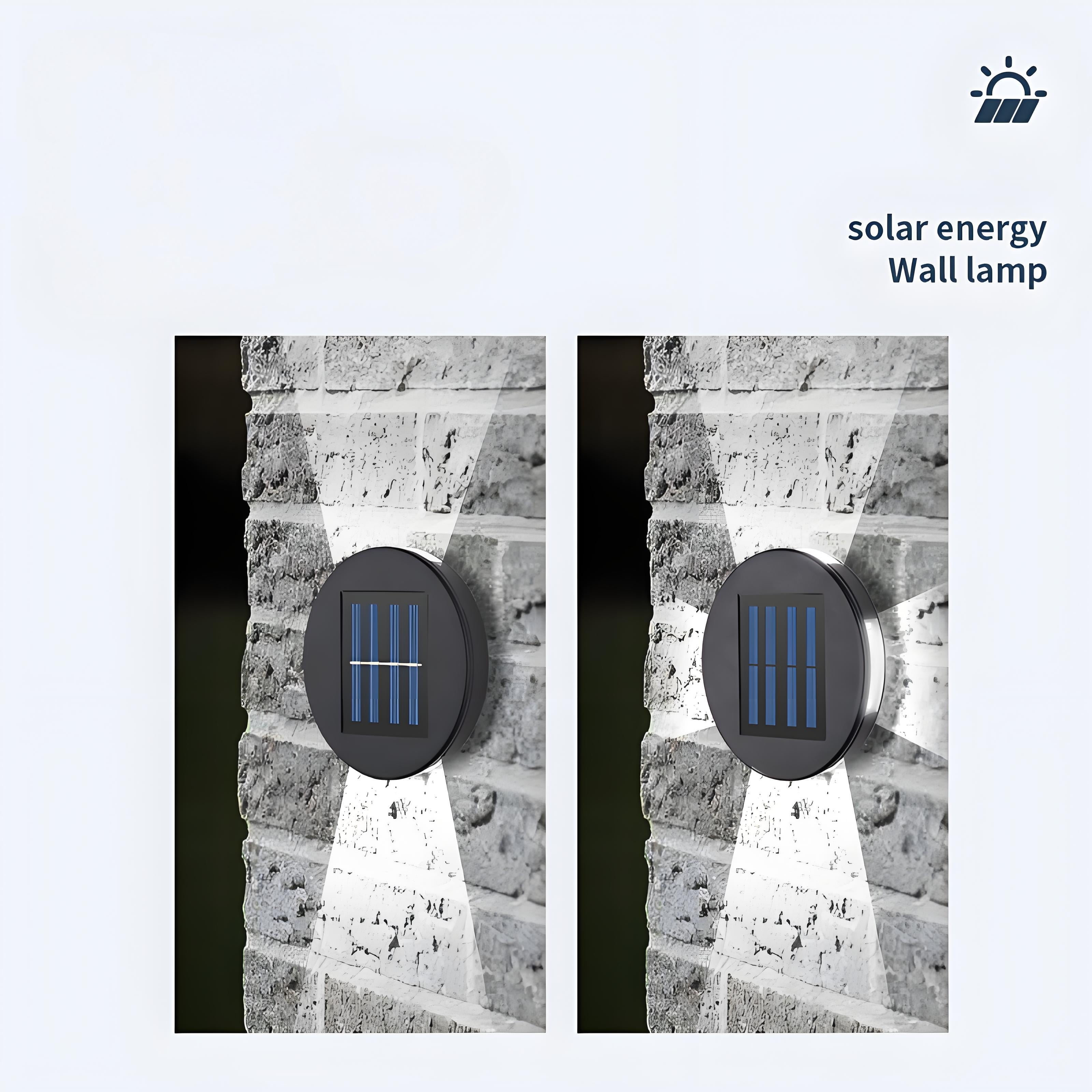 New Solar Wall Light – Waterproof 4-Sided Outdoor LED Garden & Courtyard Night Lamp, Yard Security Lighting, Patio & Pathway Solar Wall Lamp
