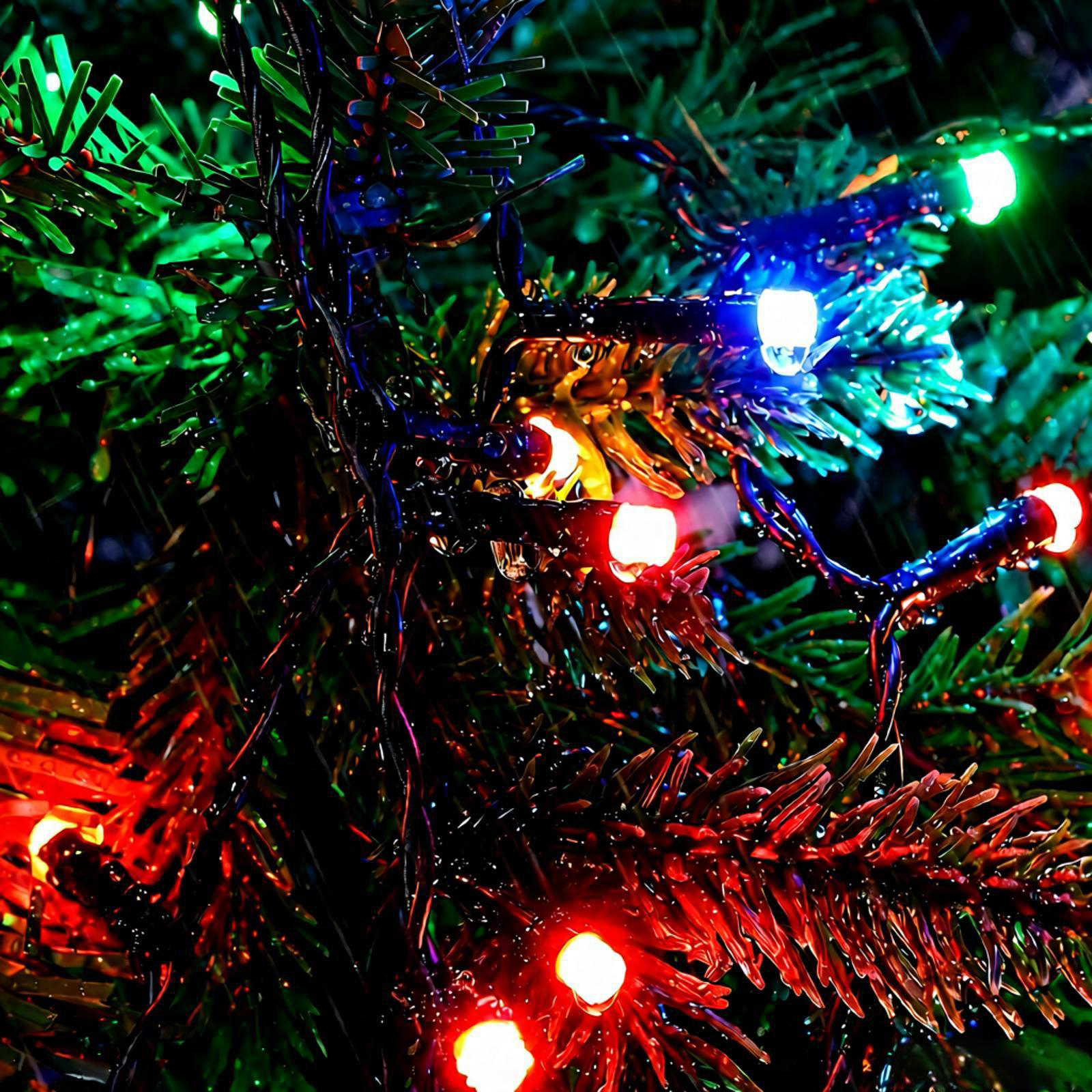 IP44 Waterproof Smart Christmas Tree String Lights - Quntis 400 LED (2.8m x 10 Lines), App Control with DIY, Music Sync, Flashing Colors & Timer