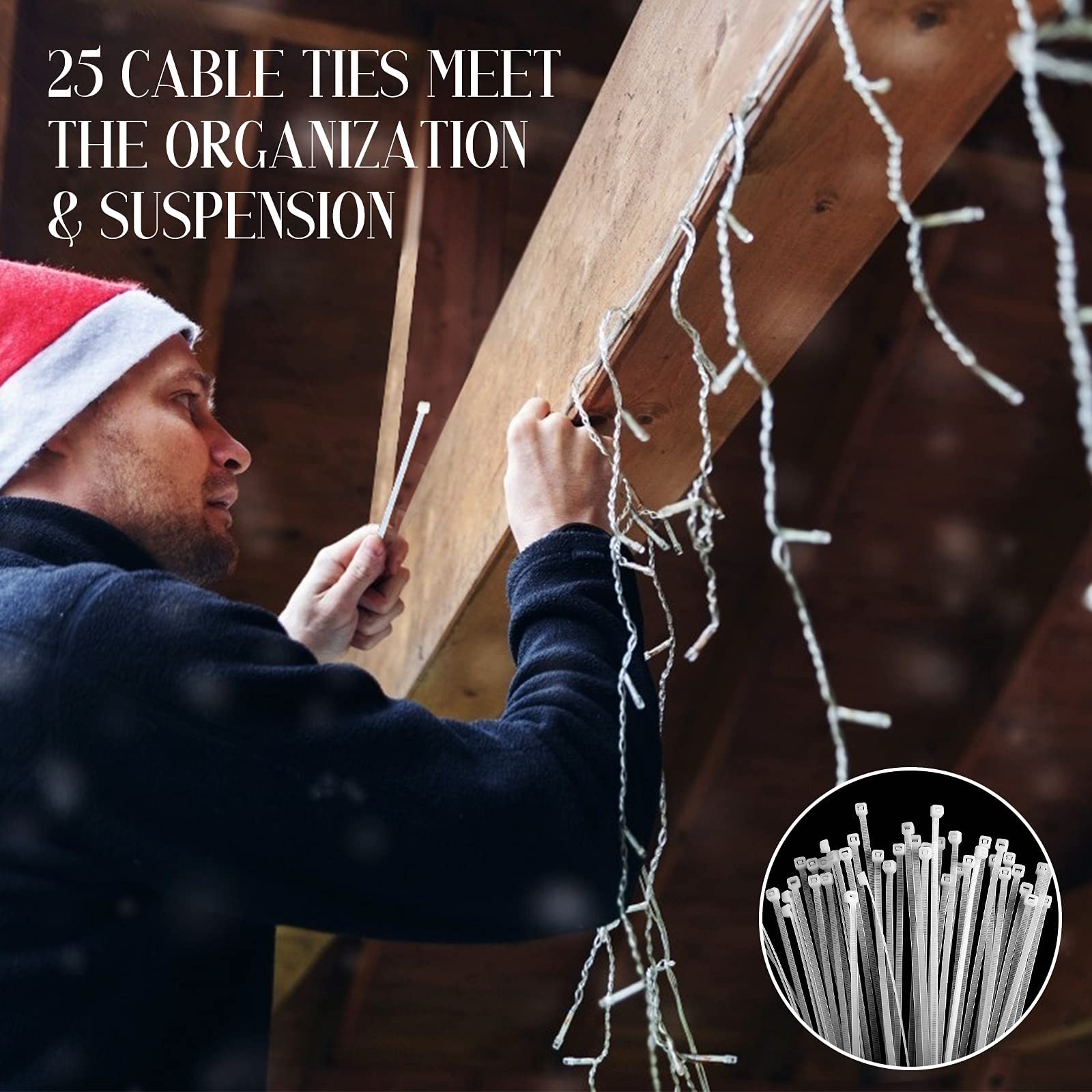 Quntis Luzes de Cortina LED 400 32FT – 80 Gotas de Estalactite & Bola de Cristal, 2 Modos para Decoração de Férias & Natal