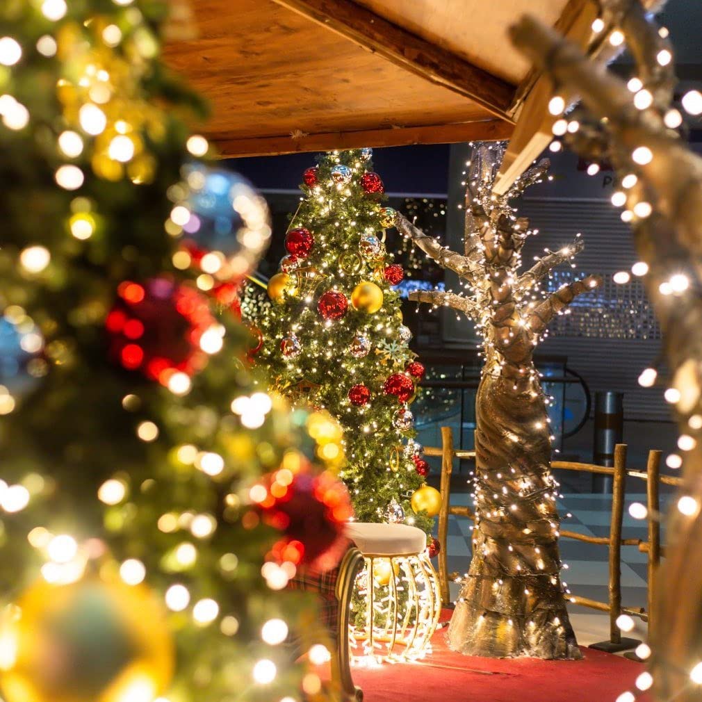 Quntis Wasserdichte Weihnachtslichter, 8 Modi – Erhältlich in 2 Größen für Feiertags- & Weihnachtsdekoration
