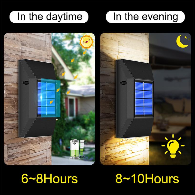 Solar LED Wall Sconces Lights – Decorative Solar Garden Lights for Fence and Outdoor Spaces