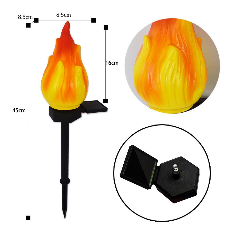 Solar Outdoor Lights with Flickering Flame, Solar Lights for Outside, Waterproof LED Flame Torches, Solar Outdoor Lights for Camping Garden Landscape Patio Path Outdoor Decor