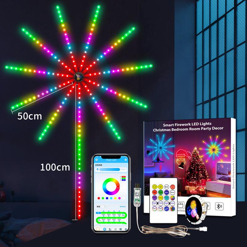 Luci Fuochi Dartificio A LED Telecomando Colore RGB 213 Modalà Dinamiche Strisce Luminose A LED Decorazione Feste Di Compleanno Di NataleW251124 Da 12,6 € | DHgate - Foto 6
