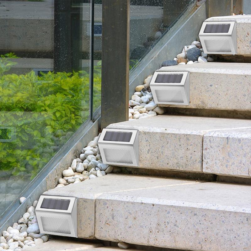 Solar-Stufenlichter Außen wasserdicht Treppenlicht Garten Dekor für Garten Terrasse Hof Veranda Treppe Gehweg