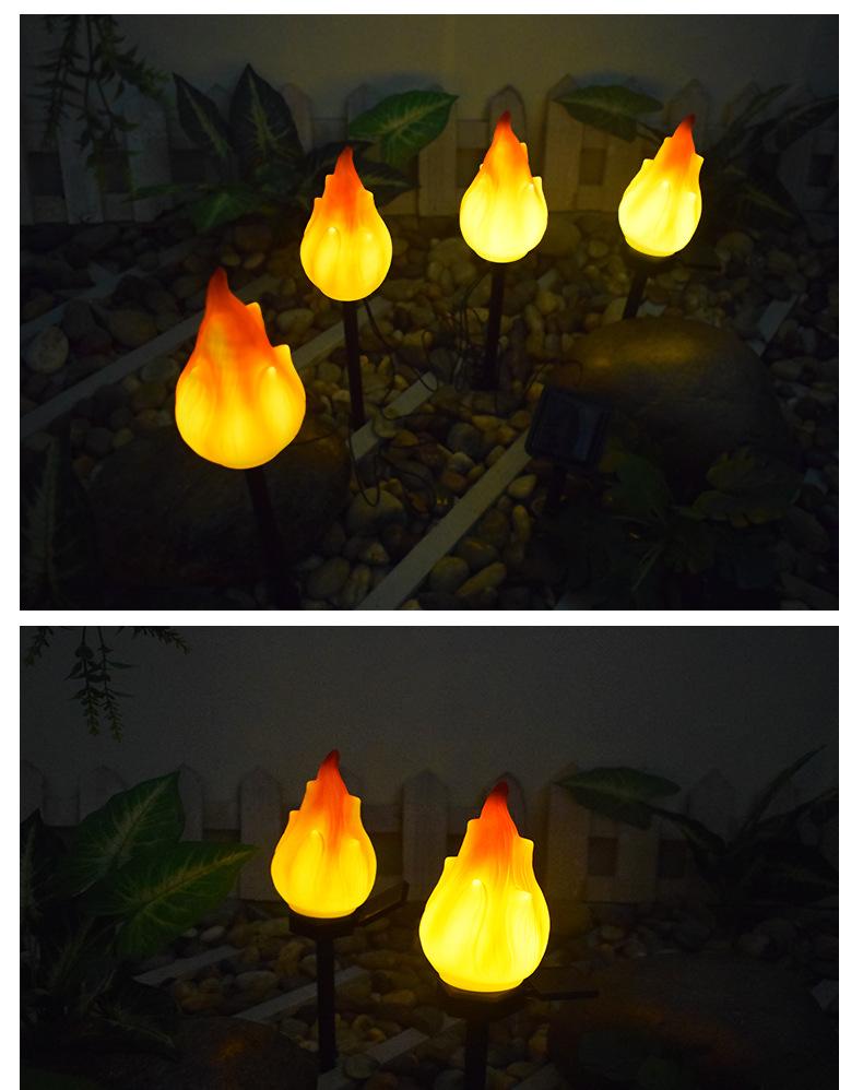 Solar Outdoor Lights with Flickering Flame, Solar Lights for Outside, Waterproof LED Flame Torches, Solar Outdoor Lights for Camping Garden Landscape Patio Path Outdoor Decor