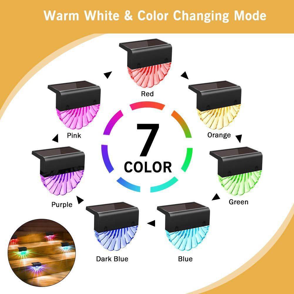 Luzes de Passo Solares à Prova de Água para Deck, Jardim, Cerca e Quintal | Decoração de Iluminação Exterior