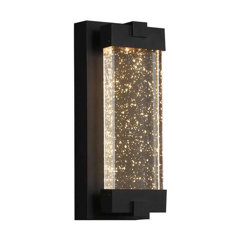 Outdoor Wall Lights Sconce with K9 Crystal Bubble Exterior LED Wall Mounted Light, Modern Porch Lantern for Outdoor