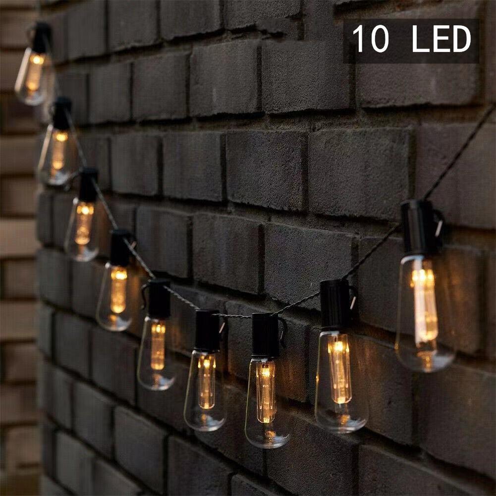 أضواء سلسلة LED الخارجية إجمالي أضواء الفناء مع جهاز تحكم عن بعد لمبات إيديسون العتيقة، أضواء سلسلة خارجية لشرفة الفناء وحديقة